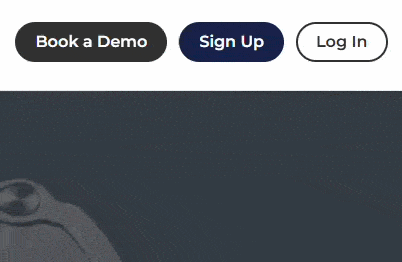 LabPilot homepage navigation showing the Sign Up button